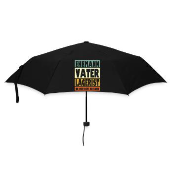 Lagerist Vater Ehemann Held - Regenschirm (klein) - Schwarz - Vorne