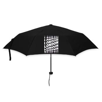 London England UK City Font Skyline Home - Umbrella (small) - black - Front