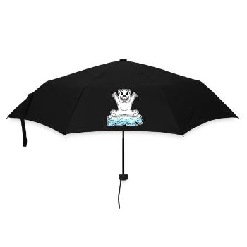 Polar Bear Polar Bear Bear Motif for Children - Umbrella (small) - black - Front