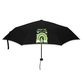 Gnome One Fights Alone Non Hodgkin - Umbrella (small) - black - Front