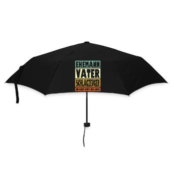 Schlagzeuger Vater Ehemann Held - Regenschirm (klein) - Schwarz - Vorne
