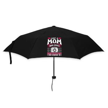 Nur Eine Mutter Die Fotografie Liebt Mama Kamera - Regenschirm (klein) - Schwarz - Vorne