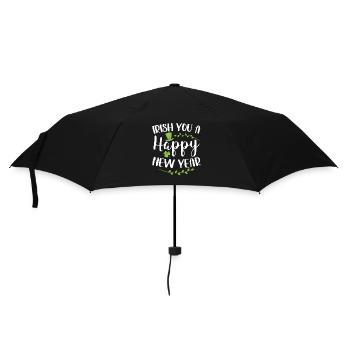 Irish You Happy New Year Green Shamrock - Umbrella (small) - black - Front