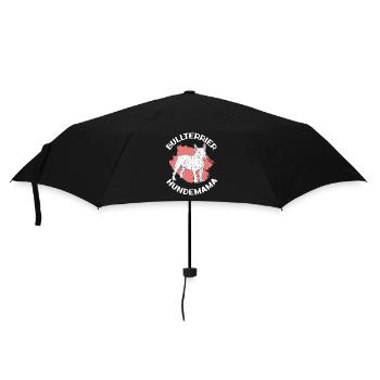 Bullterrier Hundemama Hundebesitzerin Geschenk - Regenschirm (klein) - Schwarz - Vorne