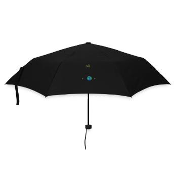 Machen Sie den Alltag zu einem Tag der Erde - Regenschirm (klein) - Schwarz - Vorne