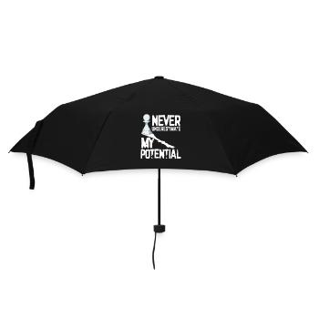 Unterschätze Niemals Mein Potenzial - Regenschirm (klein) - Schwarz - Vorne