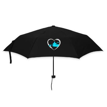 kayak love - Regenschirm (klein) - Schwarz - Vorne