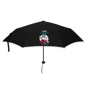 Skiing Girls Skier Mrs. Ski - Umbrella (small) - black - Front