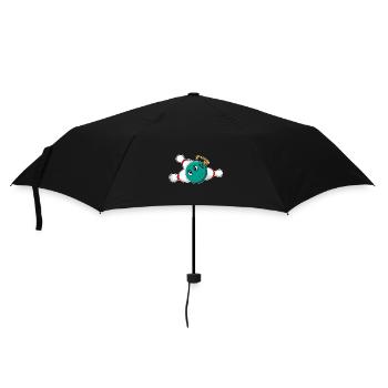 Quille à boule de bowling - Parapluie standard - noir - Devant