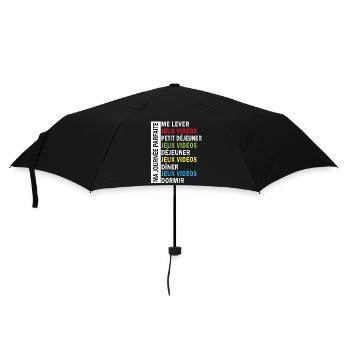 Jeux vidéos ma journée parfaite - Parapluie standard - noir - Devant