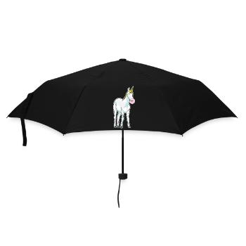 Gomme à mâcher licorne - Parapluie standard - noir - Devant