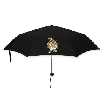 Halloween - Skeleton Mummy Dinosaur T rex - Umbrella (small) - black - Front