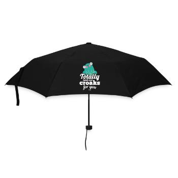 ich liebe Frösche - Regenschirm (klein) - Schwarz - Vorne