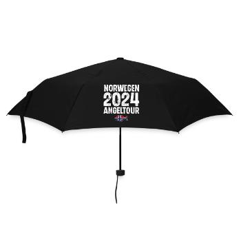 Norwegen Angeltour 2024 - Regenschirm (klein) - Schwarz - Vorne