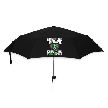 Badminton Spruch - Regenschirm (klein) - Schwarz - Vorne