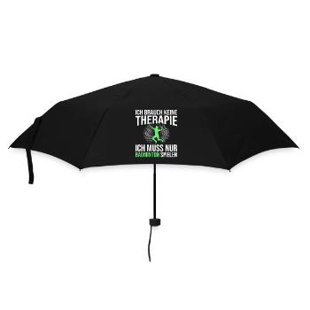 Badminton Spruch - Regenschirm (klein) - Schwarz - Vorne