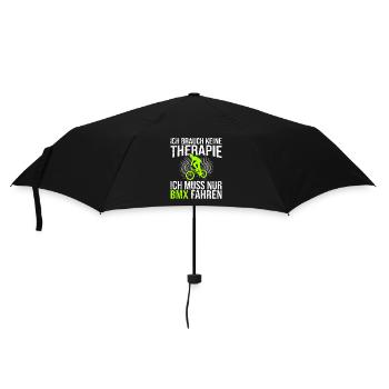 BMX Therapie Spruch - Regenschirm (klein) - Schwarz - Vorne