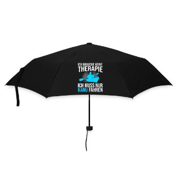 Kanu Therapie Spruch - Regenschirm (klein) - Schwarz - Vorne