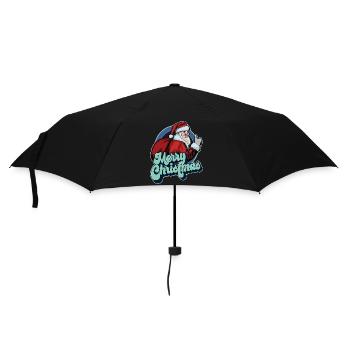 Merry Christmas Santa Claus Thumbs Up Xmas Gift - Umbrella (small) - black - Front