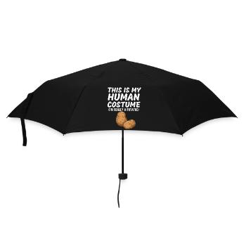 C’est mon costume humain Je suis vraiment une pomme de terre drôle - Parapluie standard - noir - Devant