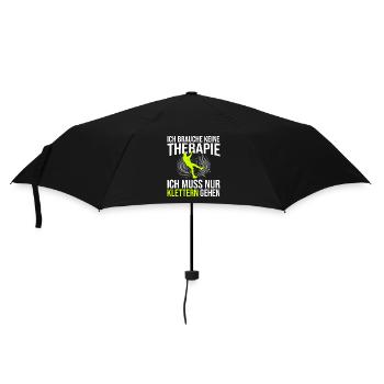 Klettern Therapie Spruch - Regenschirm (klein) - Schwarz - Vorne