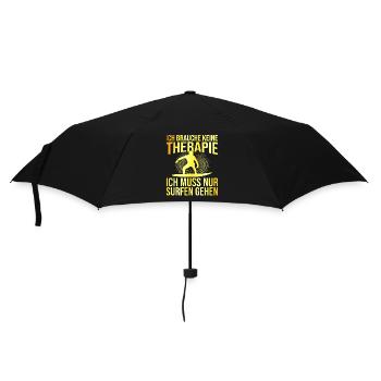 Surfen Therapie Spruch - Regenschirm (klein) - Schwarz - Vorne