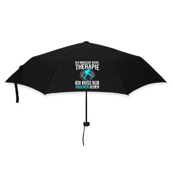 Tauchen Therapie Spruch - Regenschirm (klein) - Schwarz - Vorne