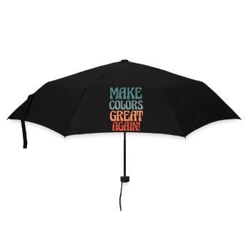 Make Colors Great Again Bunte Welt Hippie Farben - Regenschirm (klein) - Schwarz - Vorne