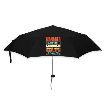 Manager sarcasm Funny manager - Umbrella (small) - black - Front