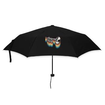 Trumpet Player Retro Vintage - Regenschirm (klein) - Schwarz - Vorne