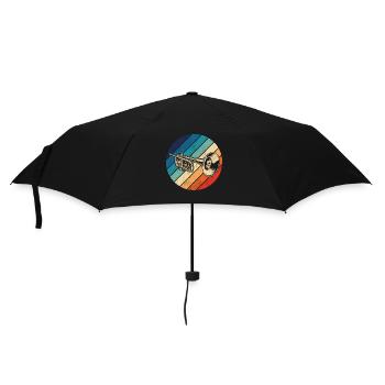 Trumpet Player Retro Vintage - Regenschirm (klein) - Schwarz - Vorne
