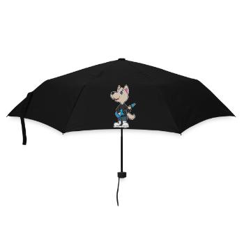 Dog Musician Guitar Music - Umbrella (small) - black - Front