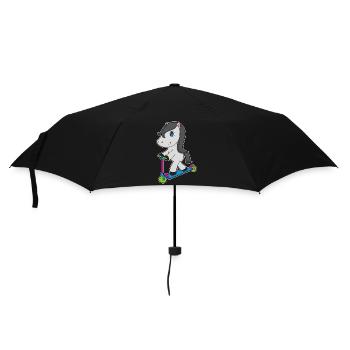 Pferd Tretroller - Regenschirm (klein) - Schwarz - Vorne