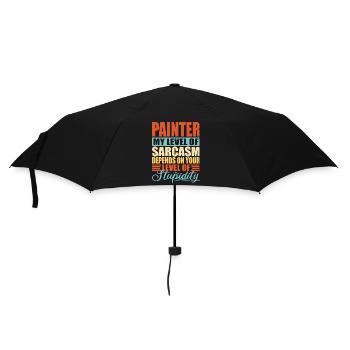 Maler sarkasmus Lustiger Maler - Regenschirm (klein) - Schwarz - Vorne