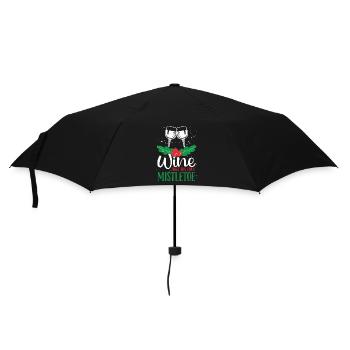 Wine makes everything more fun - Umbrella (small) - black - Front