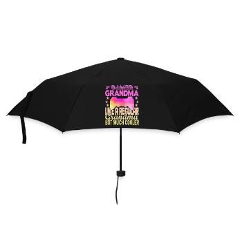 Grand-mère joueuse - Parapluie standard - noir - Devant
