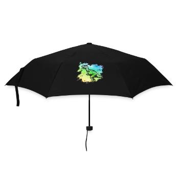 Dinosaurier - Regenschirm (klein) - Schwarz - Vorne