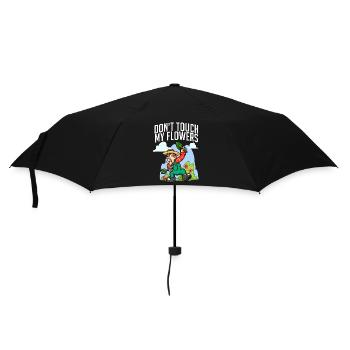 Garden Don't Touch My Flowers Gardening Gardener - Umbrella (small) - black - Front