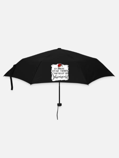 Ich brauche keine Therapie - Schwarzwald reicht - Regenschirm (klein) - Schwarz