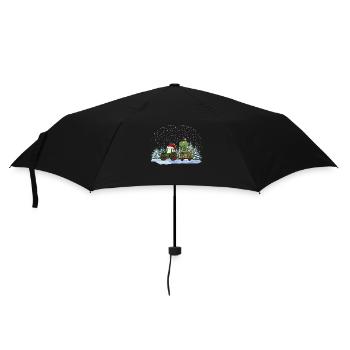 Weihnachtstraktor Tree Rex Dino Traktor Pyjama - Regenschirm (klein) - Schwarz - Vorne