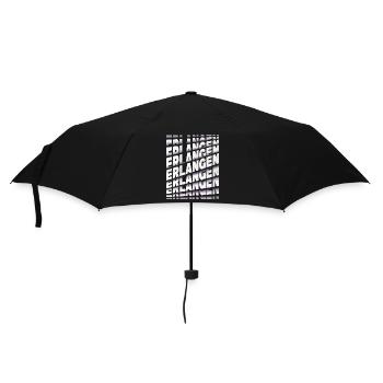 Erlangen Germany City Font Skyline Home - Umbrella (small) - black - Front
