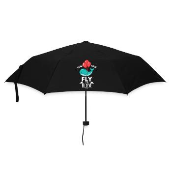 Whale for children and babies - Umbrella (small) - black - Front