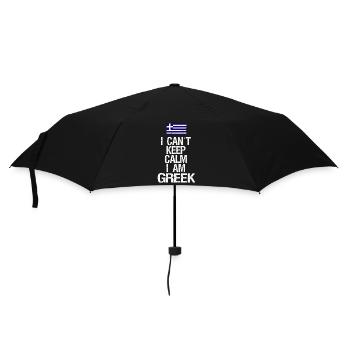 Je ne peux pas rester calme Je suis grec - Parapluie standard - noir - Devant