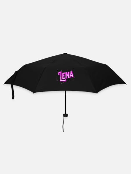 Lena Namen personalisiert - Regenschirm (klein) - Schwarz