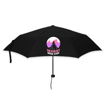 Sexiest Braut Überhaupt Hochzeit Bräute Heiraten - Regenschirm (klein) - Schwarz - Vorne