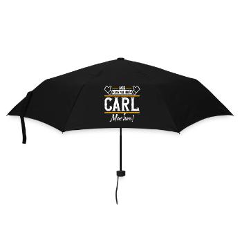 Carl Geschenkidee Geschenk Geburtstag - Regenschirm (klein) - Schwarz - Vorne