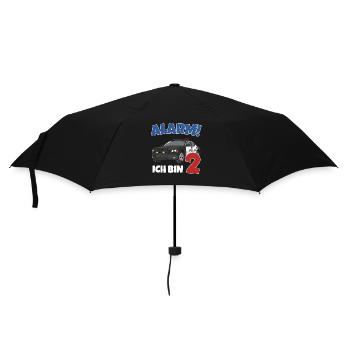 Geburtstagsshirt 2 Jahre Polizei Geschenke - Regenschirm (klein) - Schwarz - Vorne