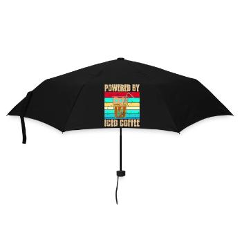 Powered by Iced Coffee - Umbrella (small) - black - Front