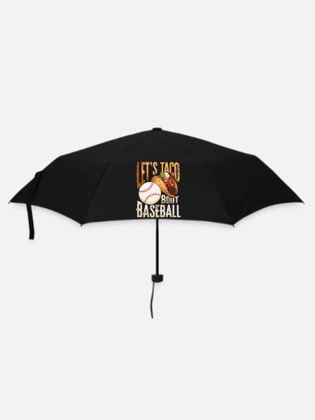 Lasst Uns Taco Bout Baseball - Regenschirm (klein) - Schwarz