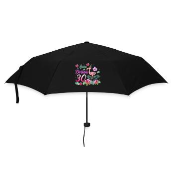 Aloha Birthday 30 Flamingo Bird 30th Birthday - Umbrella (small) - black - Front